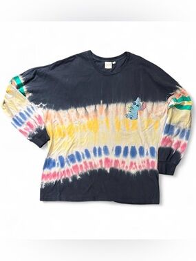 Disney Tie-Dye Stitch Long Sleeve Tee - Navy, Yellow, Pink, Blue, Green